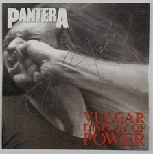Pantera JSA  Signed Autograph Record Album Vinyl Vulgar Display Of Power