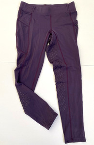 Kerrits Coolcore Silicone Riding Tech Tights Equestrian Pants Purple Women's L