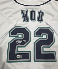 Bryan Woo Signed Seattle Mariners Custom Jersey SWAU COA Auto Rookie Pitcher