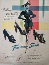 1948 Vanity Sparkle Casino Styles Women's Treadeasy Shoes Vintage fashion Ad