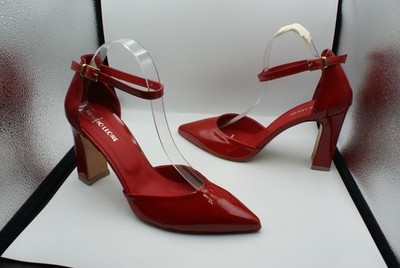 Mauro Leone made in Italy Vero Cuoio Lackleder High Heel Riemen Pumps Gr.39