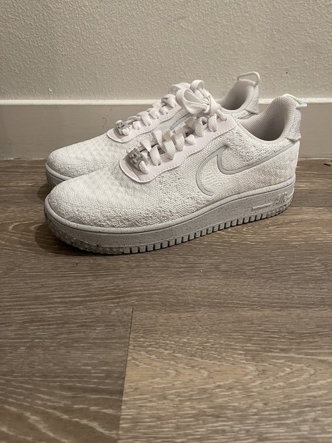 Ongelofelijk Tram Ook Size 9 - Nike Air Force 1 Crater Flyknit Triple White for sale online | eBay