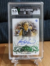 Becky Hammon 2015 Leaf Legends Auto /5 WNBA HGA 9.5 Liberty Aces Spurs HOF