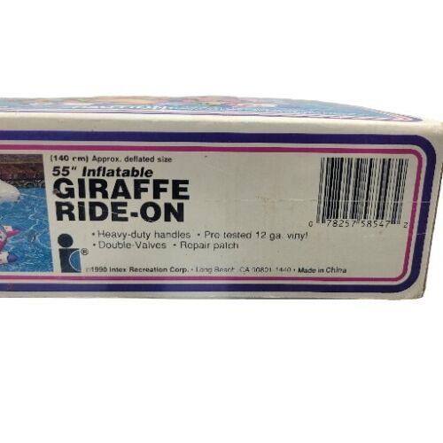 Intex The Wet Set Vintage Gonfiabile Giraffa Galleggiante Piscina Anni '90 55" Nuovo con scatola - Foto 6 di 7