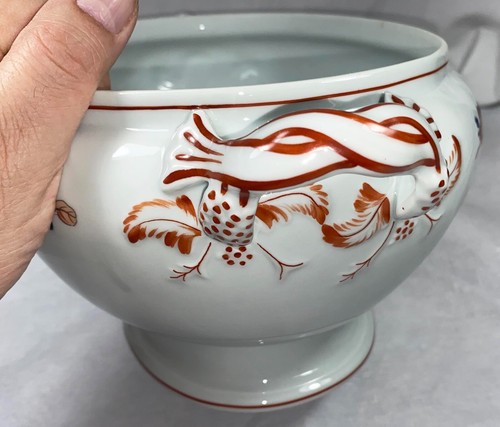 Mottahedeh Vista Alegre Imari Blue & Red Floral Tureen & Platter Set - Portugal - Picture 13 of 20