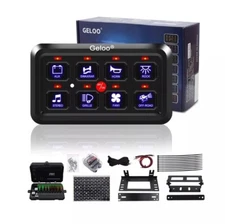 Geloo 8 Gang Switch Panel 12V Switch Panel Built-in Relay Control Relay Syste...