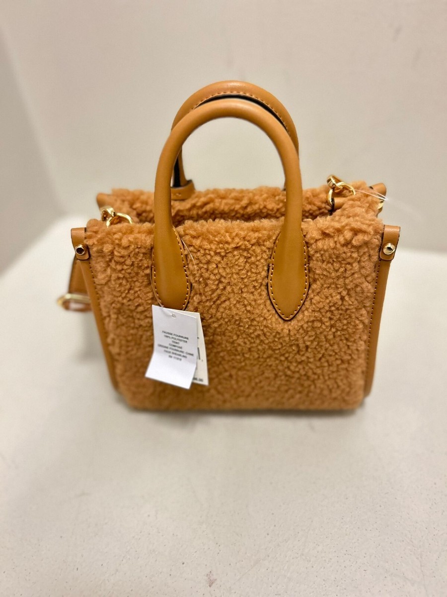 トートバッグ MICHAEL KORS Mirella Extra-Small Sherpa Crossbody Bag 🔥NWT MICHAEL MICHAEL KORS Mirella Extra-Small Sherpa