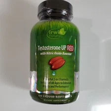 Irwin Naturals Testosteron UP RED with Nitirc Oxide Boosters 60ct Exp 2027+