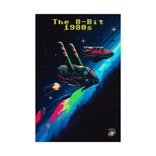 Rolled Posters, 8-bit Space Adventure Video Game Poster, Retro Gaming Wall