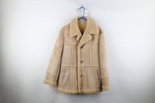Vtg 70s Streetwear Mens S Shearling Lined Leather Marlboro Man Rancher Jacket