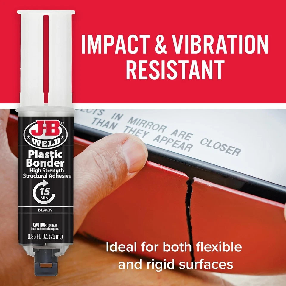 JB Weld Plastic Weld Quick Setting Epoxy Syringe Bonder Repair Glue Black... - Image 2 of 4