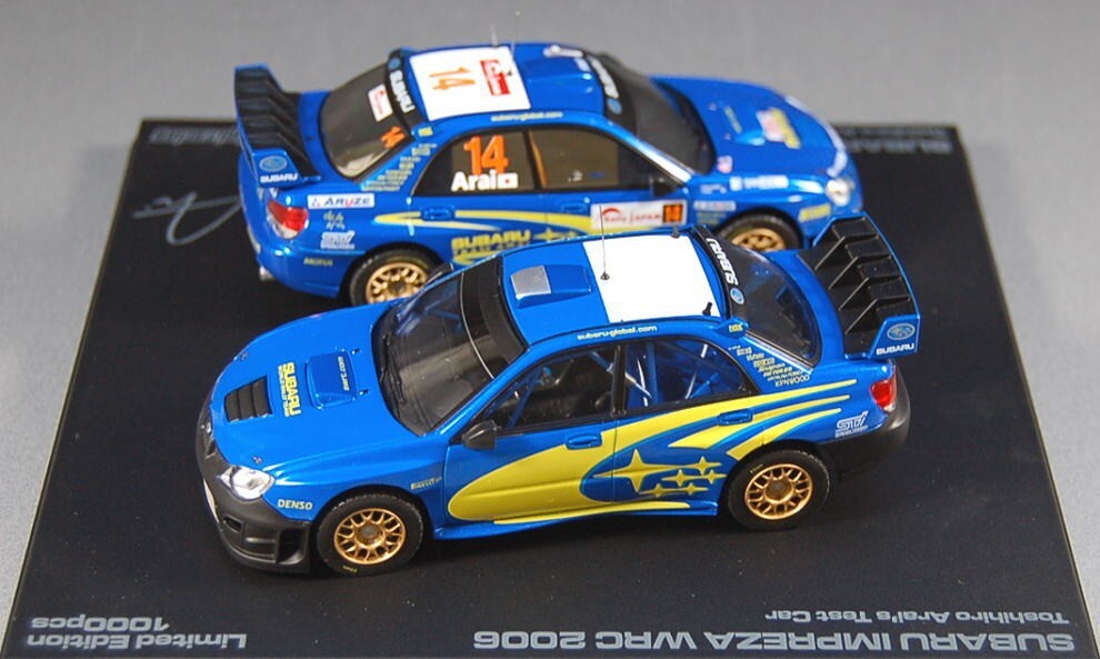 ミニカー IMPREZA WRC 2006 Toshi Arai Memorial Set Hpi-Racing 2006 Subaru Impreza WRC #14 Toshi Arai Memorial Set