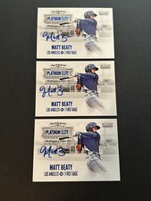 (3) 2018 Onyx Premium Platinum Elite MATT BEATY Auto Los Angeles Dodgers PE-MB