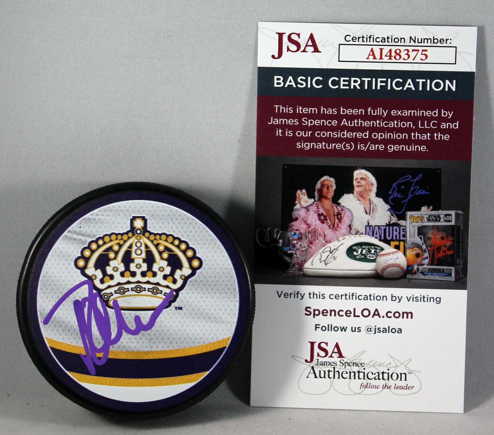 Todd Mclellan Autographed Signed Los Angeles Kings Reverse Retro Puck NHL Autograph +JSA COA 