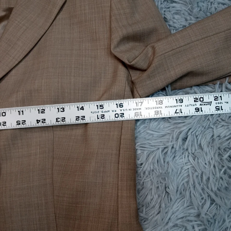 Chaqueta de esquina informal vintage para mujer 4 flexiones mezcla de lana blazer bolsillos de imitación Foto 3 de 4