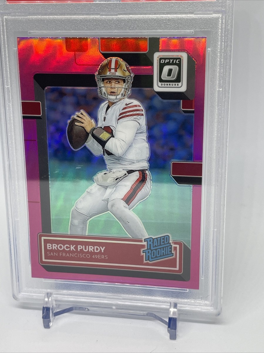 2022 Donruss Optic #277 Brock Purdy Pink Prizm Rookie Card PSA 10