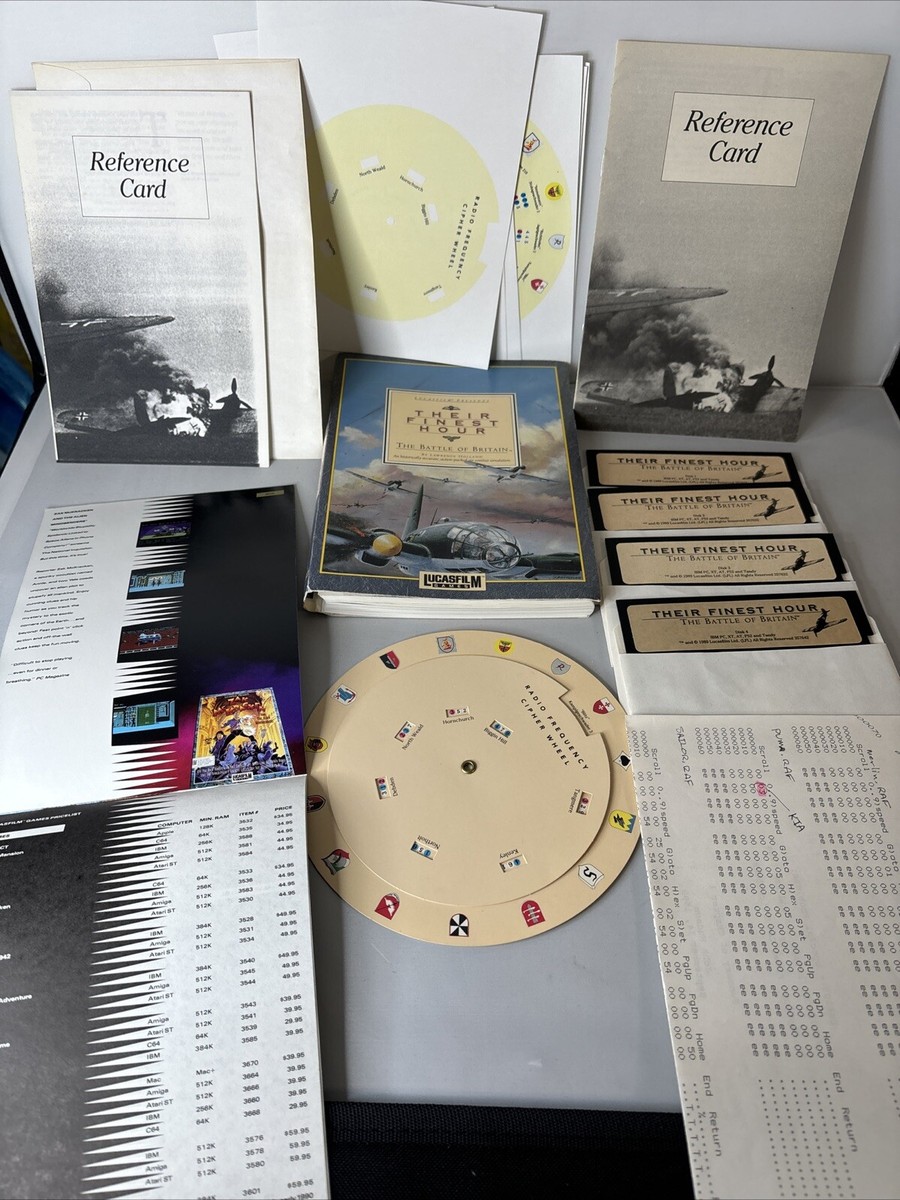 Jeu PC Their Finest Hour: The Battle Of Britain - Lucasfilm Games, Boîte Complète