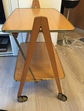 Servierwagen, Teewagen klappbar (Scherentechnik) Mid Century S.W. made in Germ.