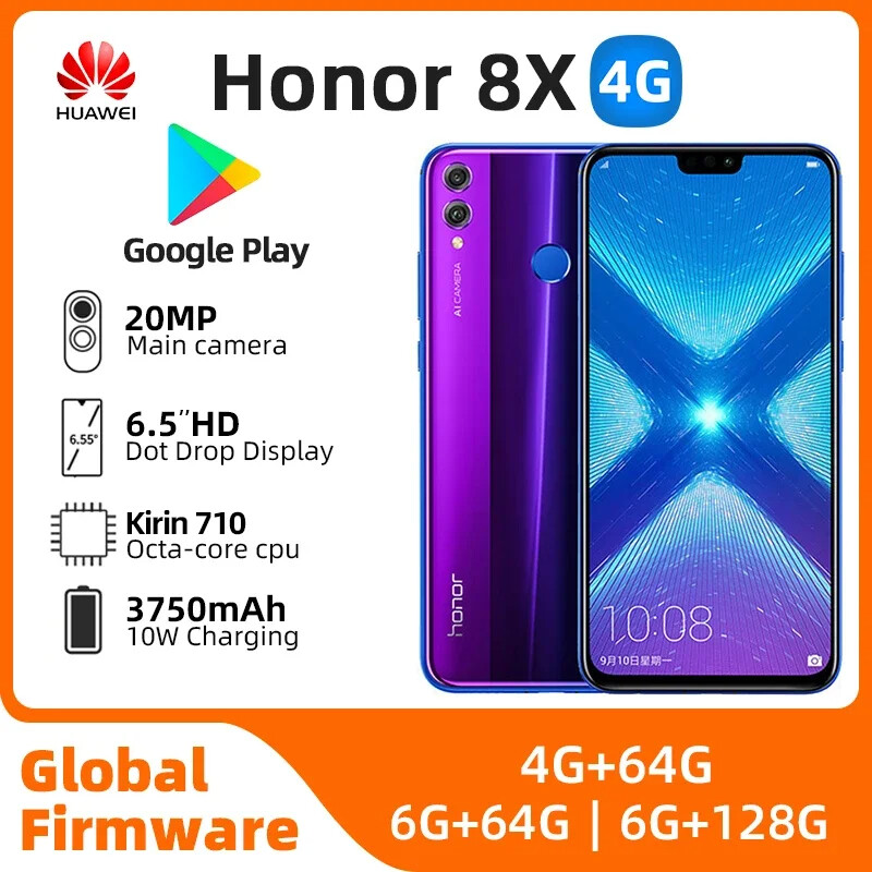 Huawei Honor 8X 128GB +6GB Dual SIM Global Version Android