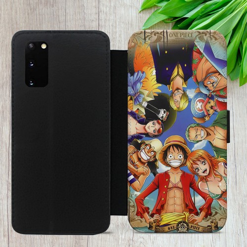 ONE PIECE LUFFY FLIP CASE FOR IPHONE SAMSUNG HUAWEI MANGA WALLET PHONE COVER - Picture 30 of 36