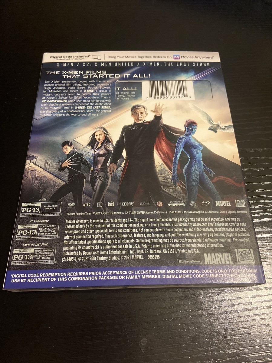 Man DVD×3 X-MEN 3-Film Collection (Blu-ray + DVD + Digital) BRAND NEW