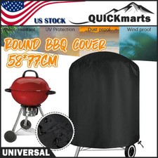 BBQ Round Grill Cover 30" Barbecue Waterproof Outdoor Heavy Duty UV Protection