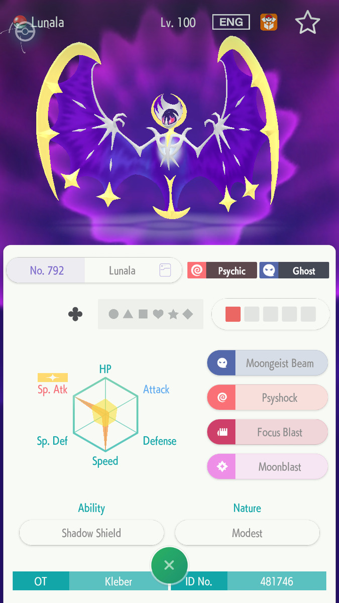 SOLGALEO LUNALA NECROZMA Shiny 6IV Events Bundle / Pokemon 