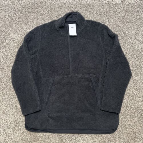 Nike Yoga Sherpa Fleece Black Half Jacket 1/2 Zip DD2182-010 Mens