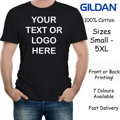 Personalisiertes individuell bedrucktes Herren T-Shirt Hirsch personalisiert Tee vorne hinten Gildan