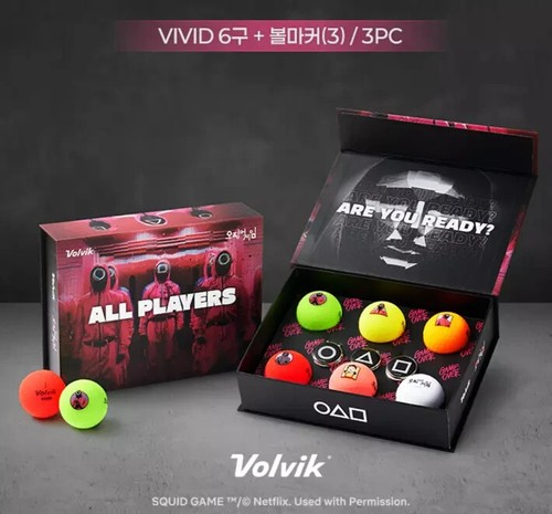 Netflix Squid Game Volvik Special 6 Golf Ball + 3 Ball Markers Set _Korea - 第 1/9 張圖片