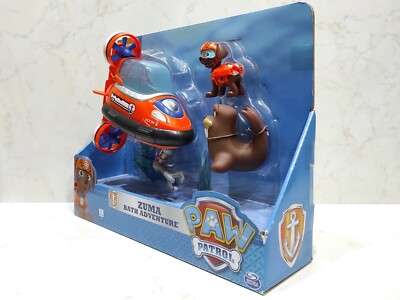 HTF Brand New Spin Master PAW PATROL SET: ZUMA & WALLY BATH