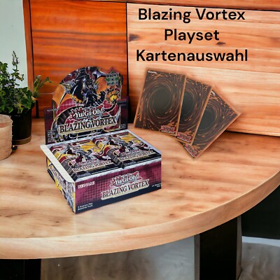Yugioh Playset (3x) Kartenauswahl Blazing Vortex (BLVO)/ Deutsch