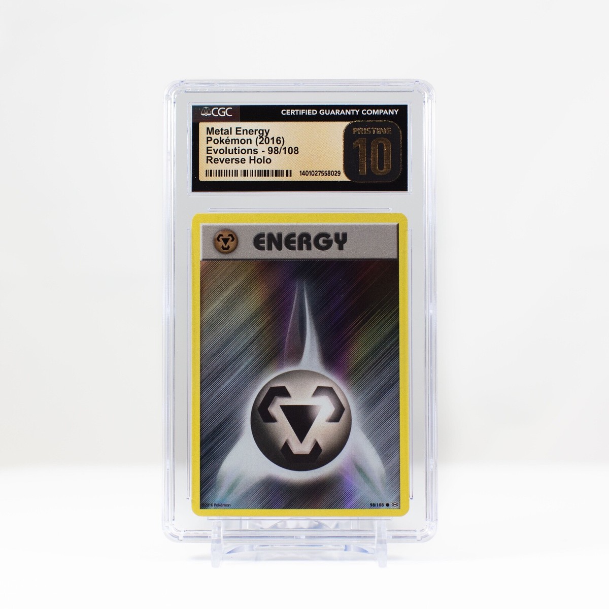 Pokémon Metal Energy Reverse Holo 98/108 XY Evolutions CGC 10