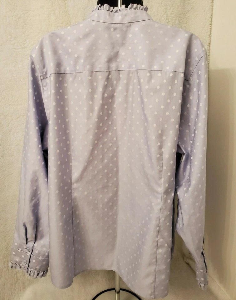 Camisa Top Blusa Chico's Mujer Talla 3 XL X Grande Multicolor Lunares Foto 4 de 4