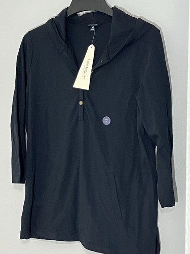 Lands' End Lighthouse Casual Navy Long Sleeve Hoodie Front Pocket Sz M SALE!!! - Picture 2 of 20