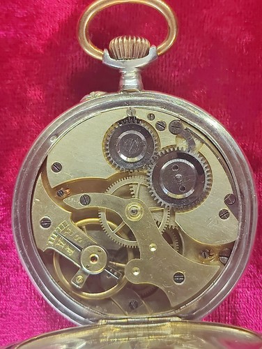 ALPINA - 0.800 Silber Galonne Taschenuhr PFERDEN - Silver pocket watch - Bild 7 von 7