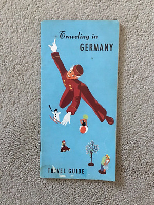 【j】Lesereise das Deutschland von Vintage 1954 Traveling in GERMANY Travel Guide with Attached
