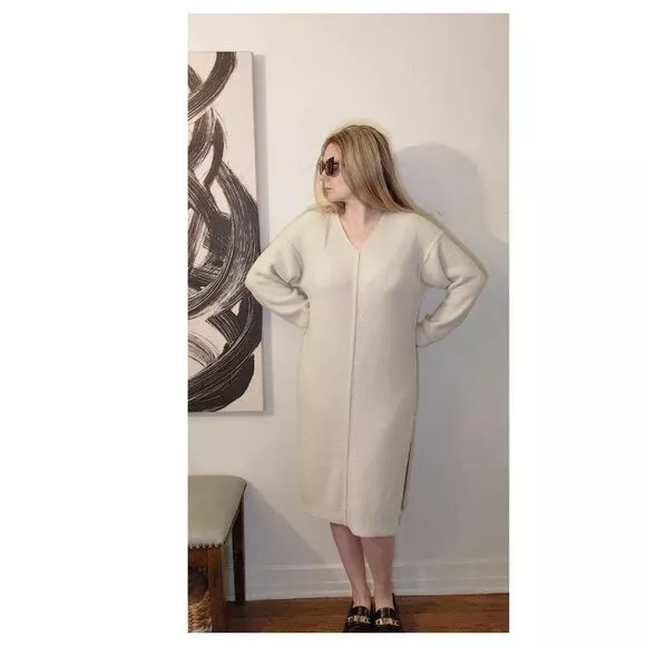 WILFRED Women FREE Relaxed V Neck Sweater Slouchy Chenille Sweater