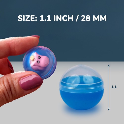 Capsule Vending Machine Translucent Round Capsules Empty 100 pcs 1.1 inch - G... - Picture 2 of 7