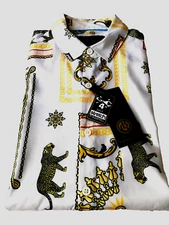 Versace Look-BAROQUE GOLD-NECLASSIC CHEETAH GREEK KEY GOLD BAROQUE ROCOCO-XL