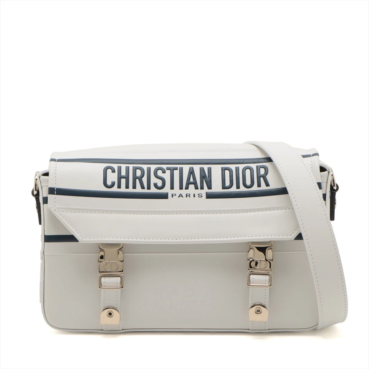 Sac bandoulière Christian Dior Dior Camp en cuir blanc