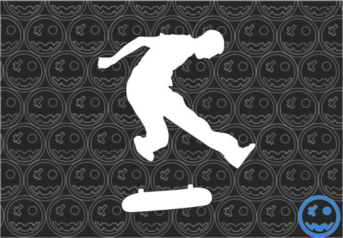 SKATE DECAL KICKFLIP 135mm High Skatboarding Surf Car Deck Sticker. - Afbeelding 1 van 5