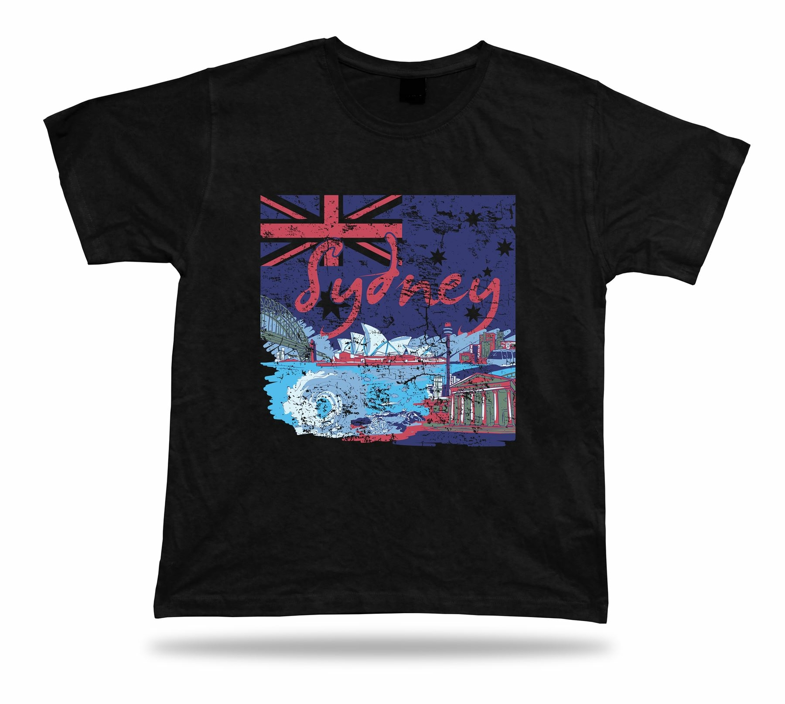 Sydney City Flag Buildings Symbolism vector awesome t shirt tee modern textile