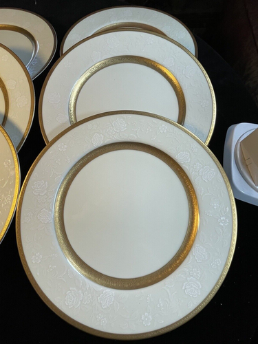 Sieben (7) Mikasa Antik Spitze 7 5/8" Salat/Wüste Teller Neu mit Etikett L5531 - Bild 13 von 17