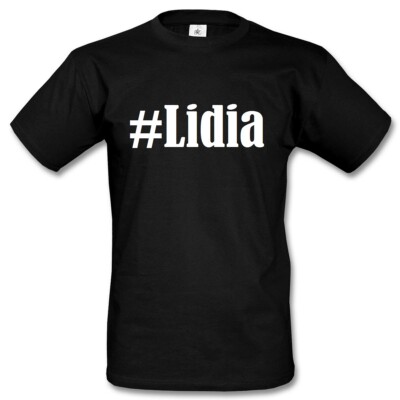 T-Shirt #Lidia Hashtag Raute für Damen Herren und Kinder