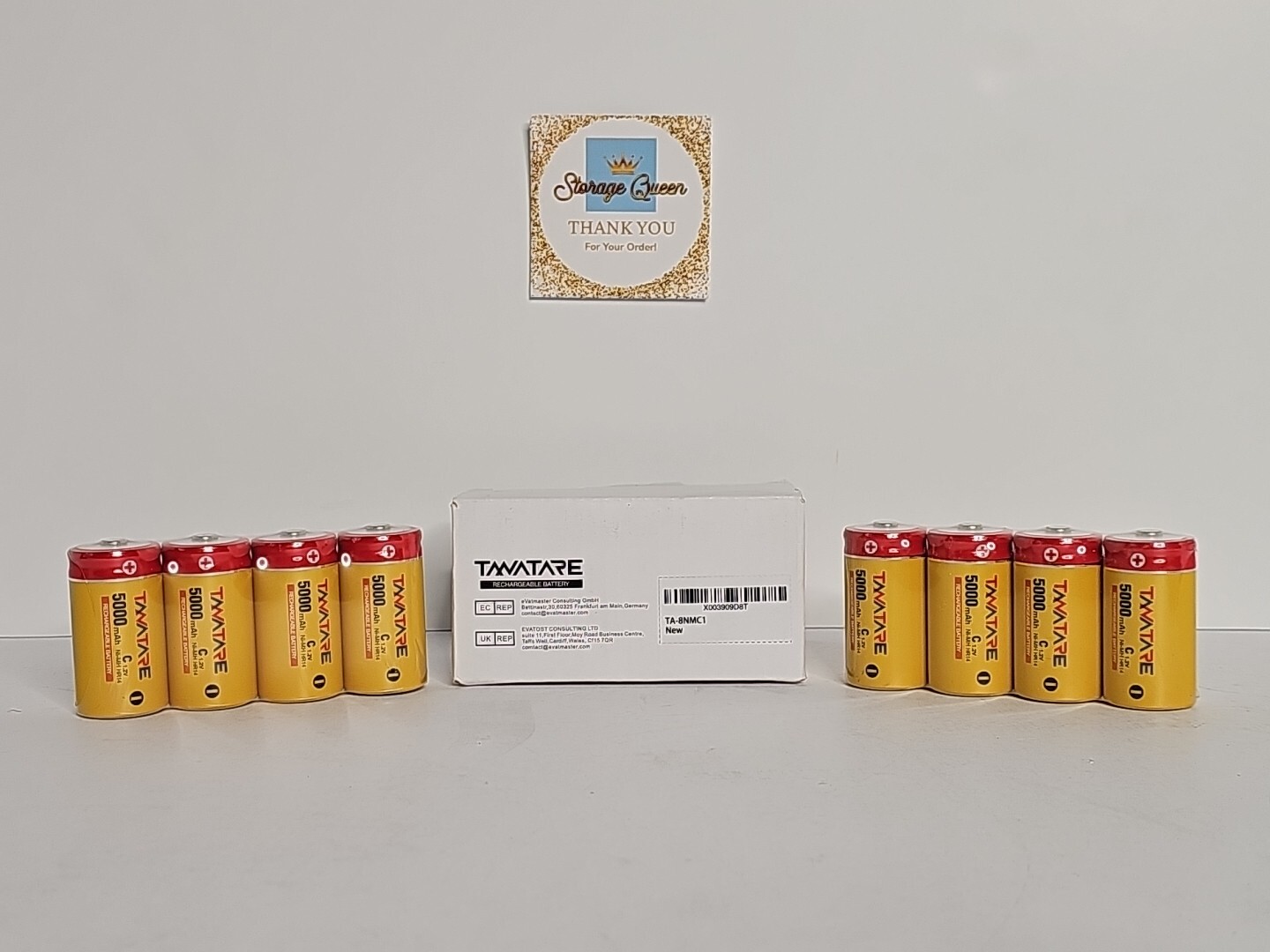 Rechargeable Batteries C SIZE 8 Count 5000mAh High Capacity 1.2V NiMH Tanatare-image