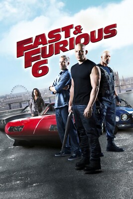 Prestige Fast & Furious 6 Filmkunst Gerahmt - Mit Original-Filmzelle & Signiert Von Vin Diesel & Paul Walker