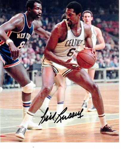 “Boston Celtics” Bill Russell Hand Signed 8X10 Color Photo COA