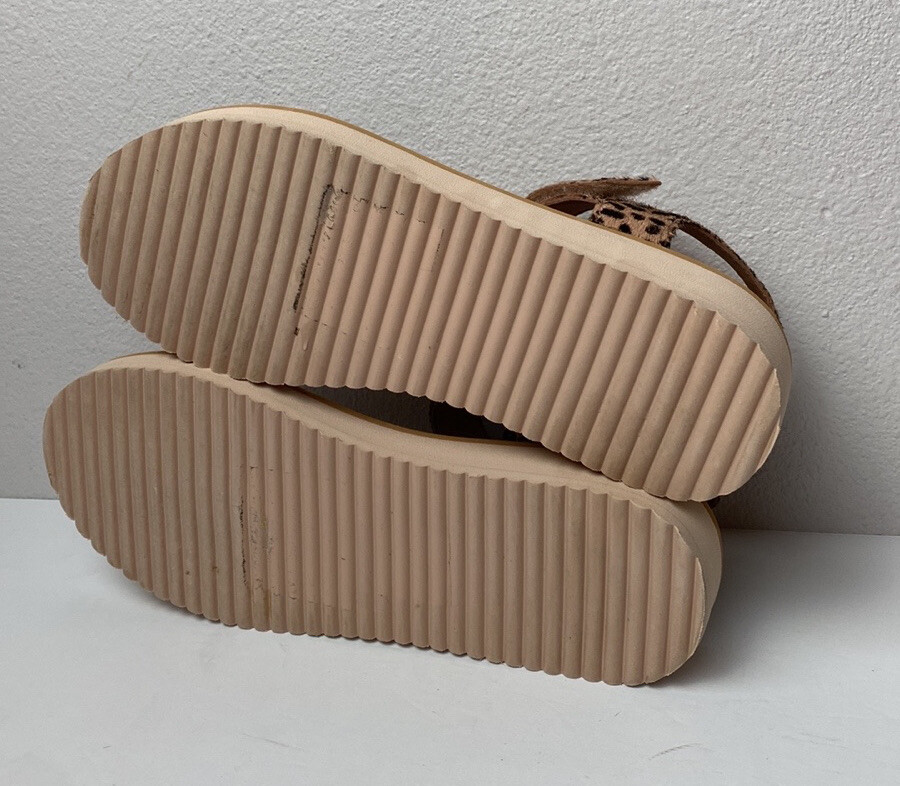 Madewell◆ジャンナ スリングバックサンダル Madewell woman's calf hair leopard print ankle strap open