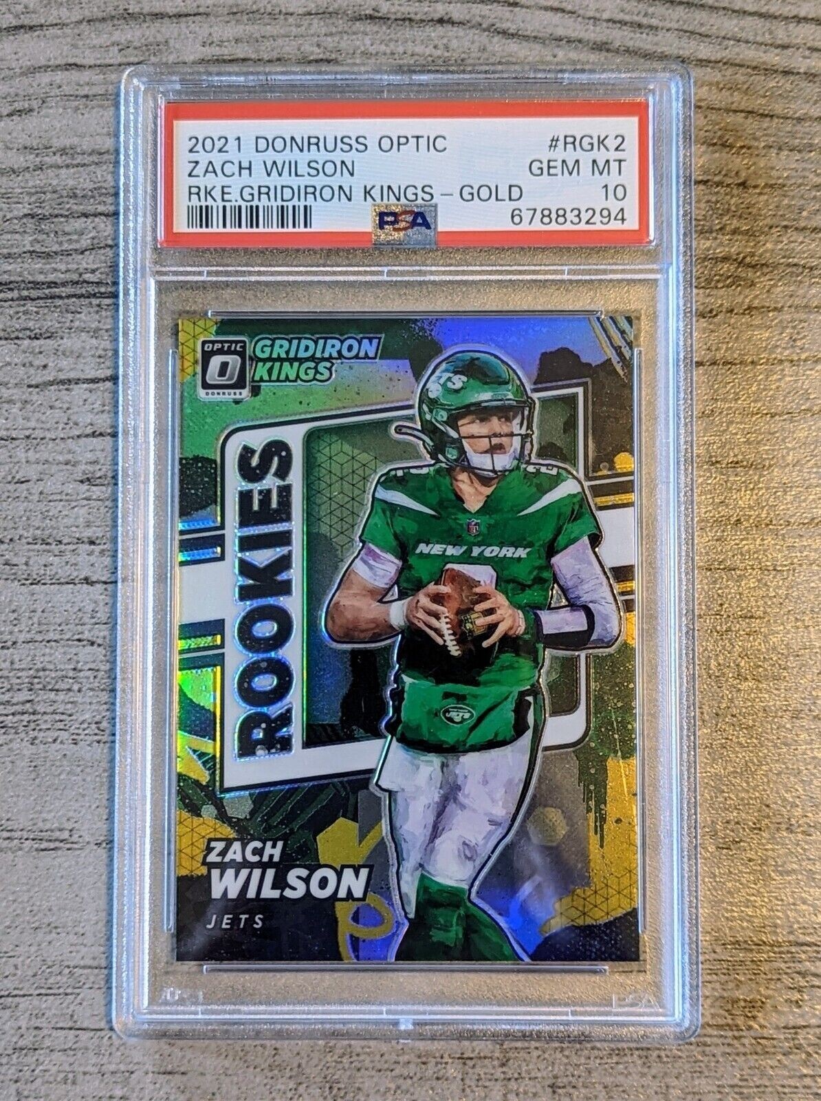 Zach Wilson Panini Donruss Optic Rookie Gridiron Kings #RGK2 Gold